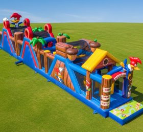 T7-4468 Woody Woodpecker Theme Inflatable Obstacle Course