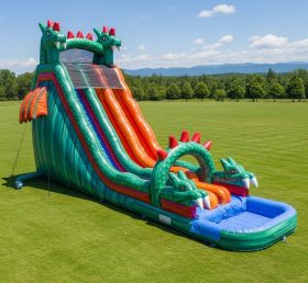 T8-5406 Dragon Theme Inflatable Water Slide