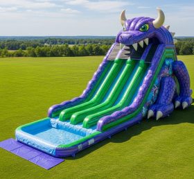 T8-5422 Monster Theme Inflatable Water Slide