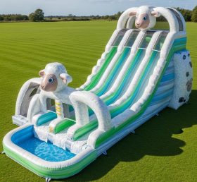 T8-5427 Sheep Theme Inflatable Water Slide