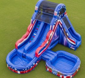 T8-5450 American Style Theme Inflatable Water Slide