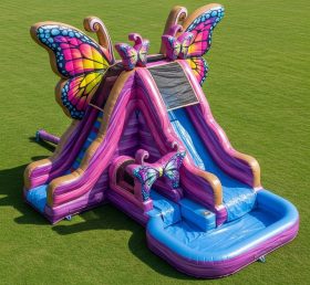 T8-5469 Butterfly Theme Inflatable Water Slide