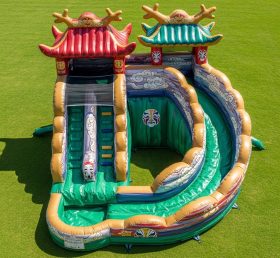 T8-5492 Chinese Style Theme Inflatable Water Slide