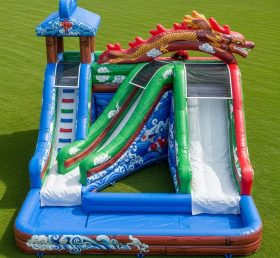 T8-5493 Chinese Style Theme Inflatable Water Slide