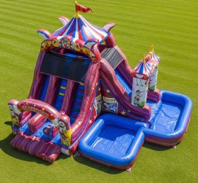 T8-5498 Circus Theme Inflatable Water Slide