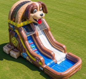 T8-5538 Dog Theme Inflatable Water Slide