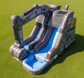 T8-5575 Excavator Theme Inflatable Water Slide