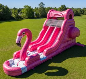 T8-5594 Flamingo Theme Inflatable Water Slide