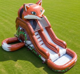 T8-5603 Fox Theme Inflatable Water Slide