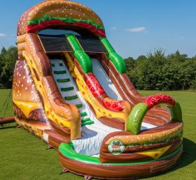 T8-5619 Hamburger Theme Inflatable Water Slide