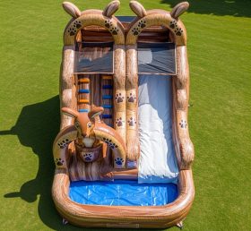 T8-5648 Kangaroo Theme Inflatable Water Slide