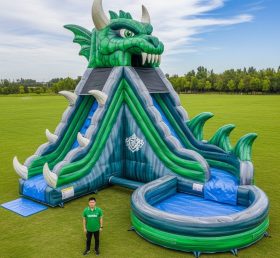 T8-5692 Monster Theme Inflatable Water Slide