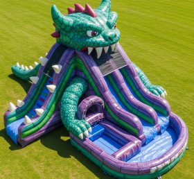T8-5700 Monster Theme Inflatable Water Slide