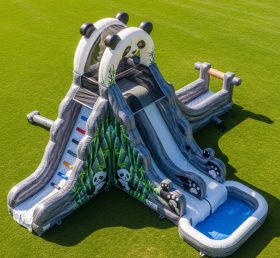 T8-5729 Panda Theme Inflatable Water Slide
