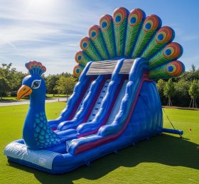 T8-5740 Peacock Theme Inflatable Water Slide