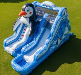T8-5744 Penguin Theme Inflatable Water Slide