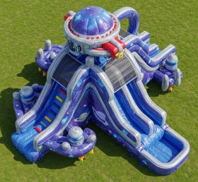 T8-5819 Space Theme Inflatable Water Slide