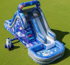 T8-5821 Space Theme Inflatable Water Slide