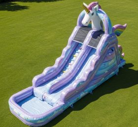 T8-5858 Unicorn Theme Inflatable Water Slide