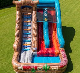 T8-5881 Wild West Theme Inflatable Water Slide