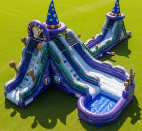 T8-5885 Wizard Theme Inflatable Water Slide