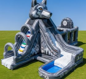 T8-5892 Wolf Theme Inflatable Water Slide