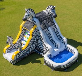 T8-5899 Zebra Theme Inflatable Water Slide