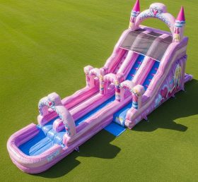T8-7135 Barbie Theme Inflatable Water Slide