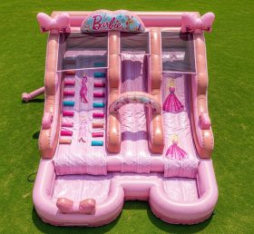 T8-7139 Barbie Theme Inflatable Water Slide