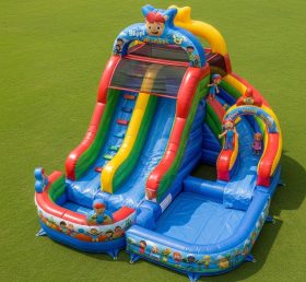 T8-7168 Blippi Wonders Theme Inflatable Water Slide