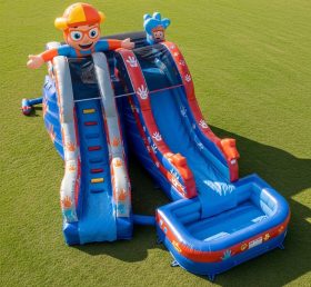 T8-7171 Blippi Wonders Theme Inflatable Water Slide