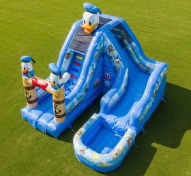 T8-7213 Donald Duck Theme Inflatable Water Slide