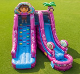 T8-7216 Dora Theme Inflatable Water Slide