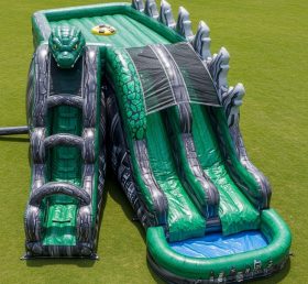 T8-7248 Godzilla Theme Inflatable Water Slide