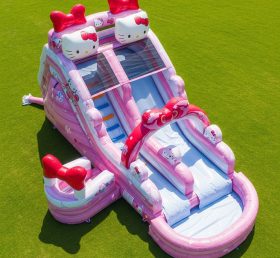 T8-7261 Hello Kitty Theme Inflatable Water Slide