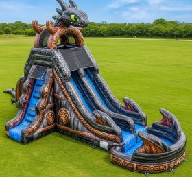 T8-7267 How to Train Your Dragon Theme Inflatable Water Slide