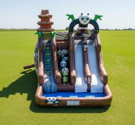 T8-7285 Kung Fu Panda Theme Inflatable Water Slide