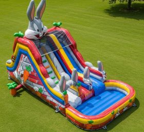 T8-7300 Looney Tunes Theme Inflatable Water Slide