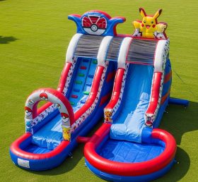 T8-7402 Pokemon Theme Inflatable Water Slide