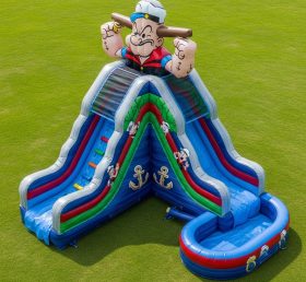 T8-7409 Popeye Theme Inflatable Water Slide