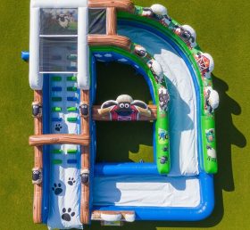 T8-7444 Shaun the Sheep Theme Inflatable Water Slide