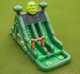 T8-7458 Shrek Theme Inflatable Water Slide