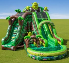 T8-7459 Shrek Theme Inflatable Water Slide