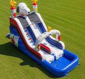 T8-7467 Snoopy Theme Inflatable Water Slide
