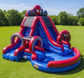 T8-7480 Spider-Man Theme Inflatable Water Slide