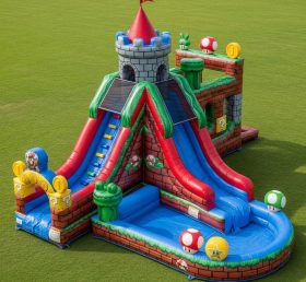 T8-7828 Super Mario Theme Inflatable Water Slide