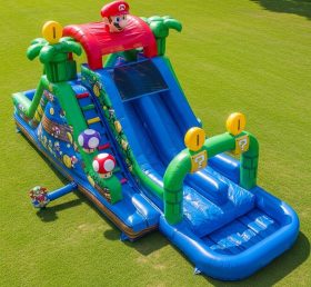 T8-7513 Super Mario Theme Inflatable Water Slide