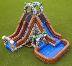 T8-7525 The Flintstones Theme Inflatable Water Slide