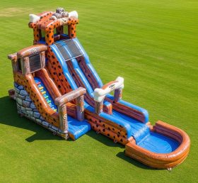 T8-7527 The Flintstones Theme Inflatable Water Slide