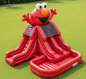 T8-7567 Tickle Me Elmo Theme Inflatable Water Slide